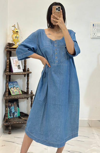 Denim oversized dress (40-42)