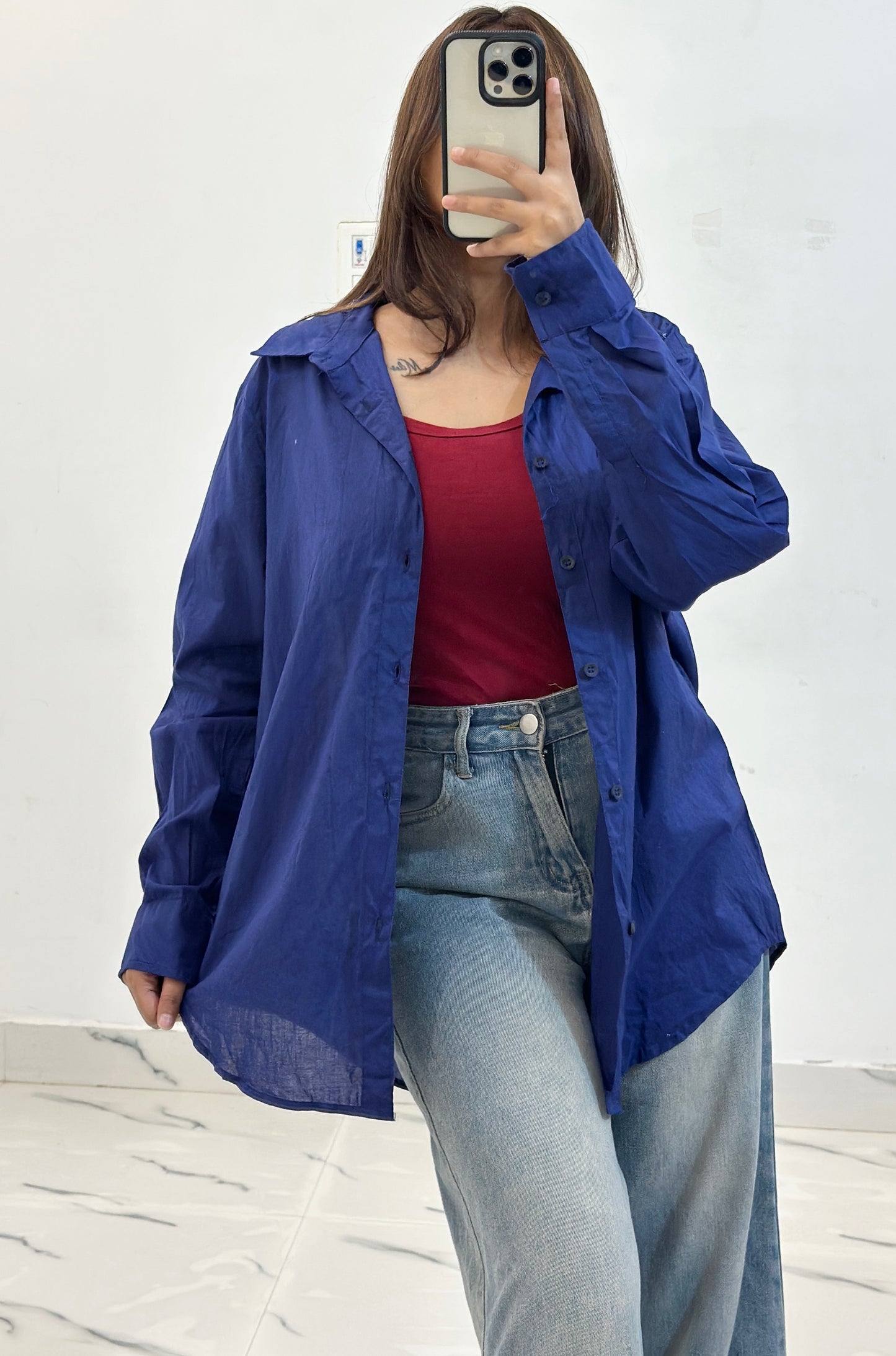 Cotton oversized shirt (40-42)