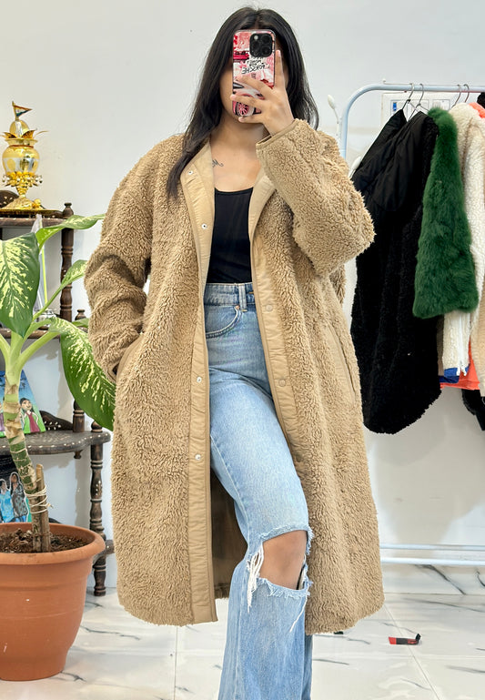 Oversized furry long jacket (46-48)