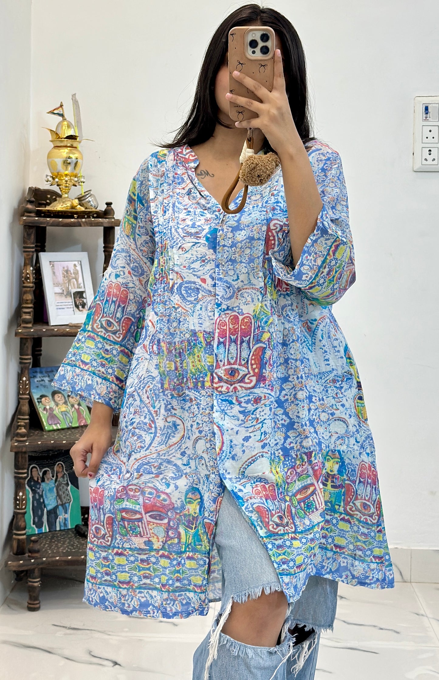 Oversized cotton shirt (40-44)
