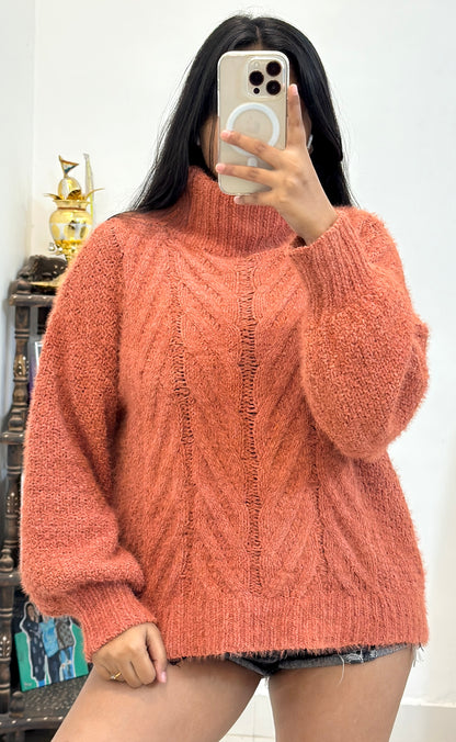 Korean oversized furry warm sweater (42-44)