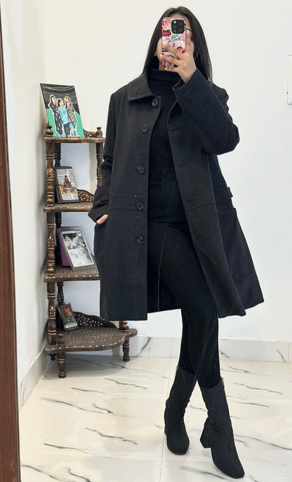 Black long coat (36-38)