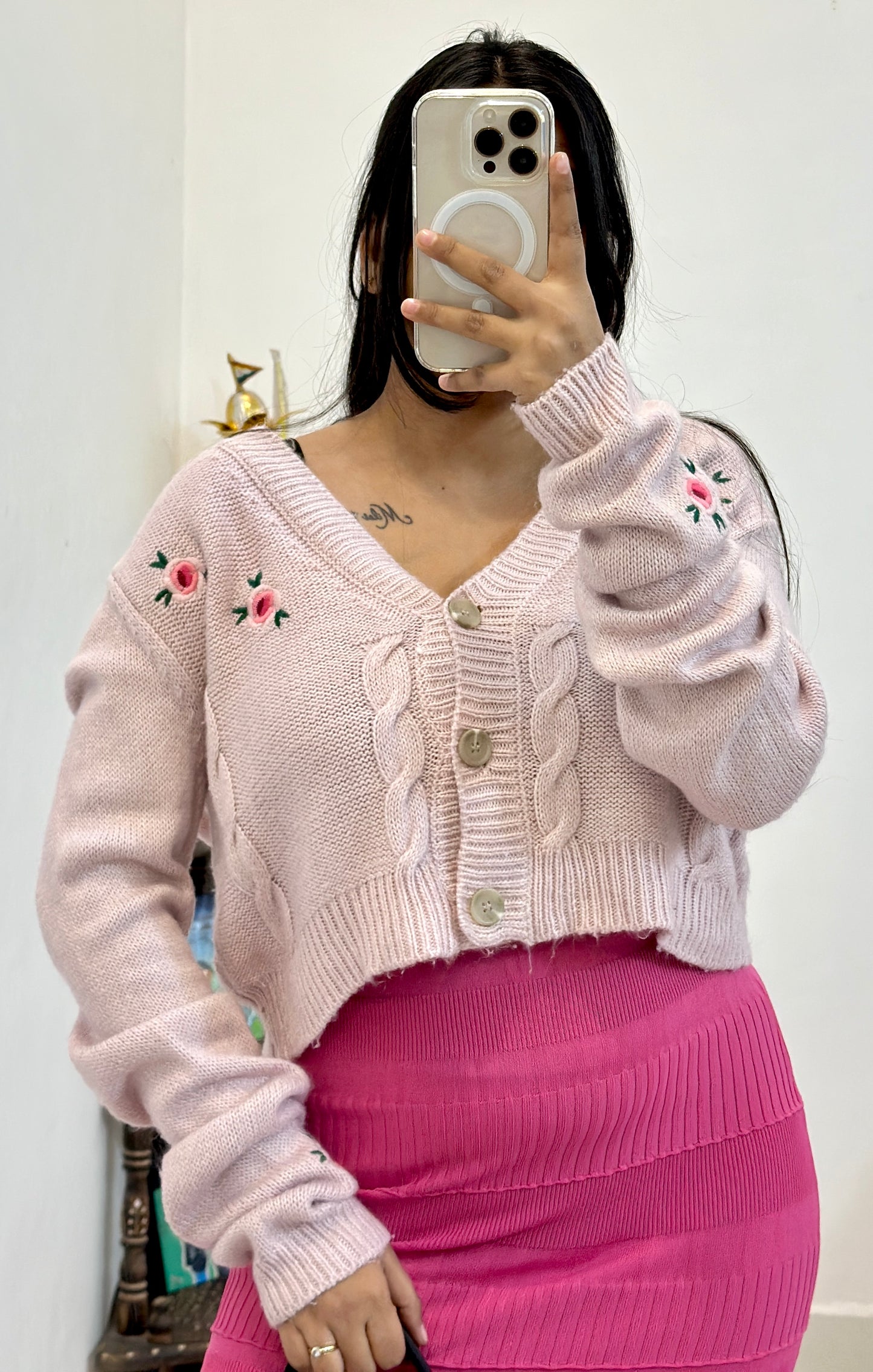 Pretty woollen cord set (30-32 waist / freesize top upto 44)