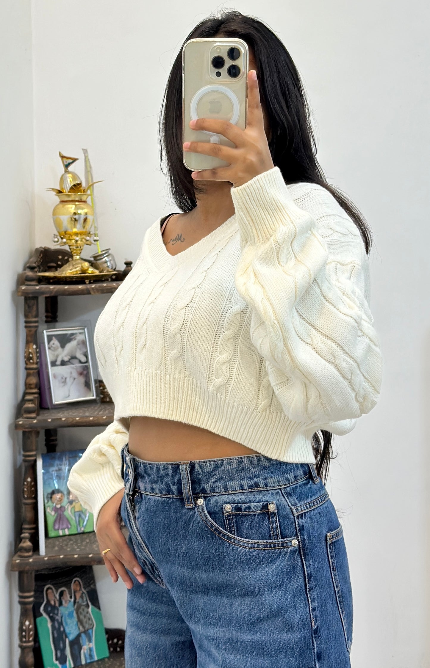 Oversized crop sweater (40-42)