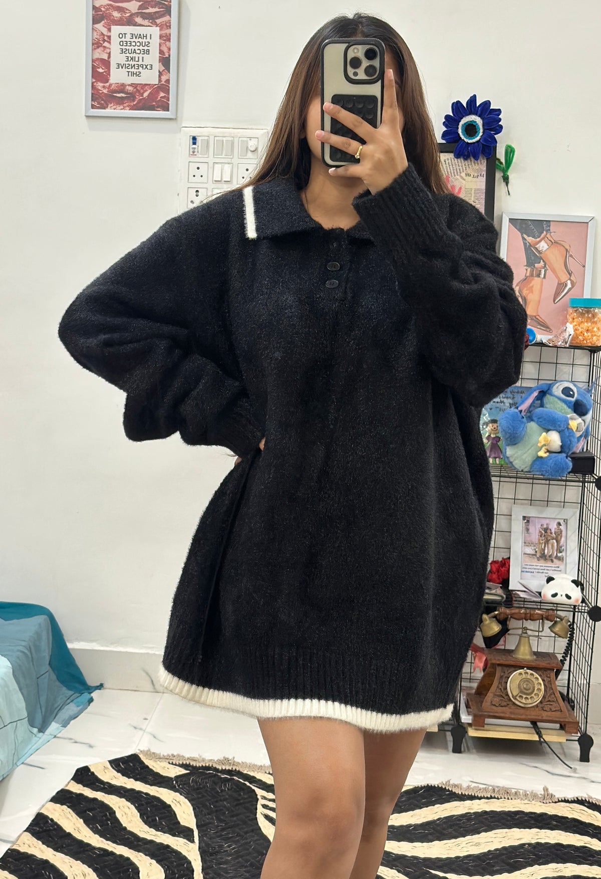 Oversized furry sweater 42-46