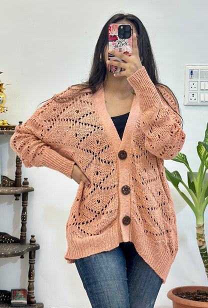 Oversized Crochet cardigan (upto 46)