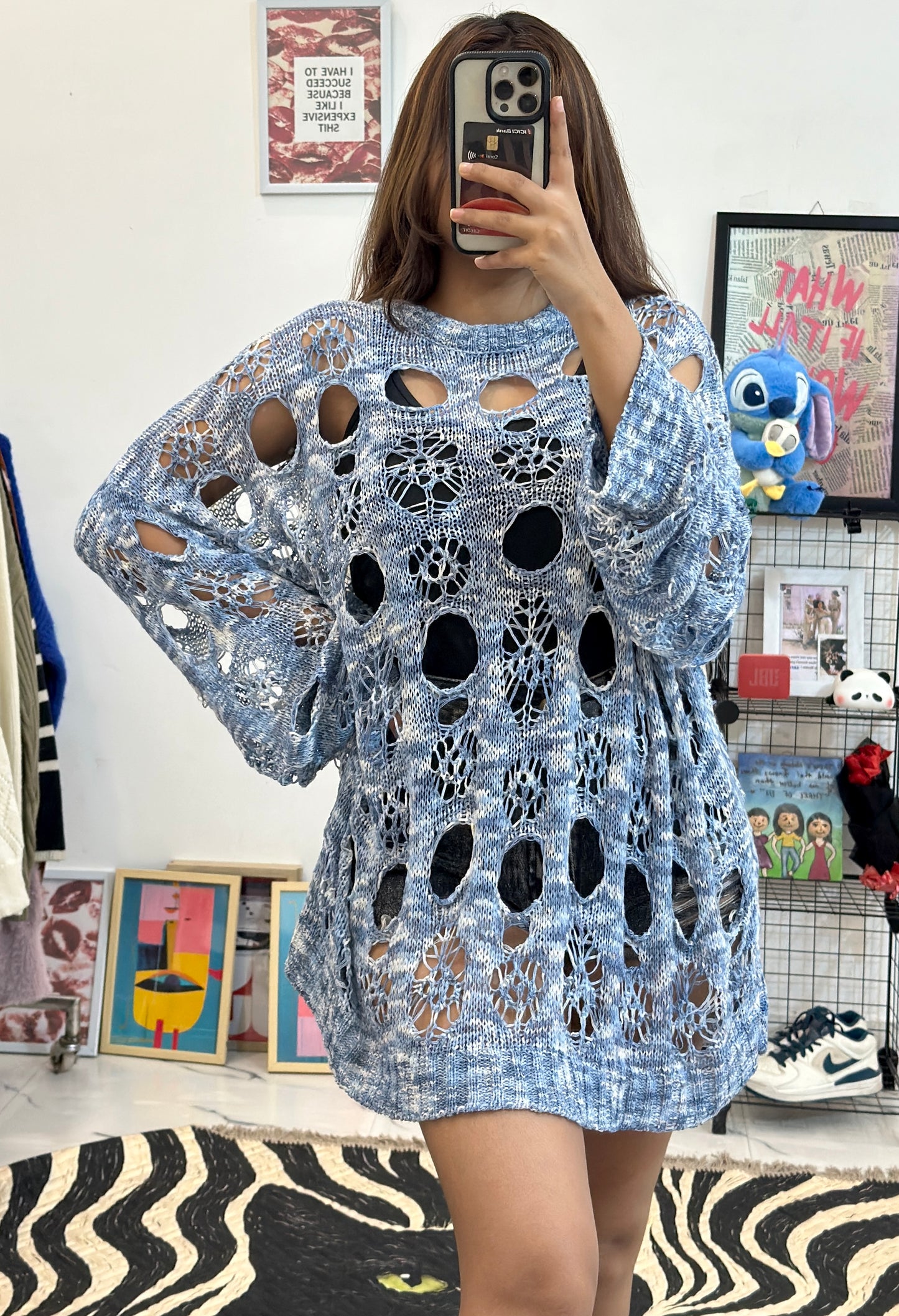 Oversized crochet top (46-48)
