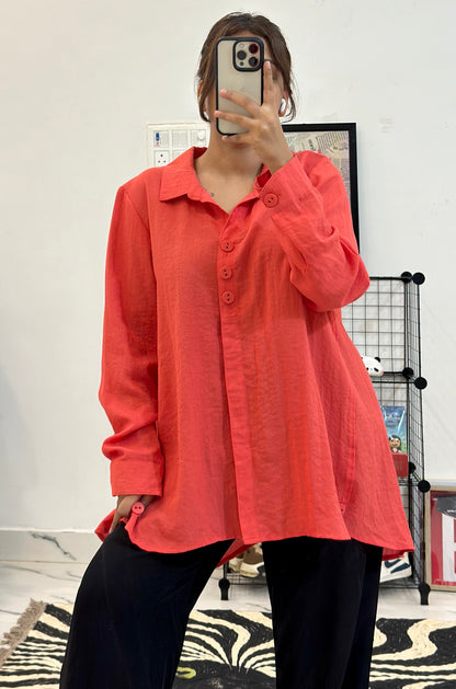 Pretty cotton oversized shirt (42-44)