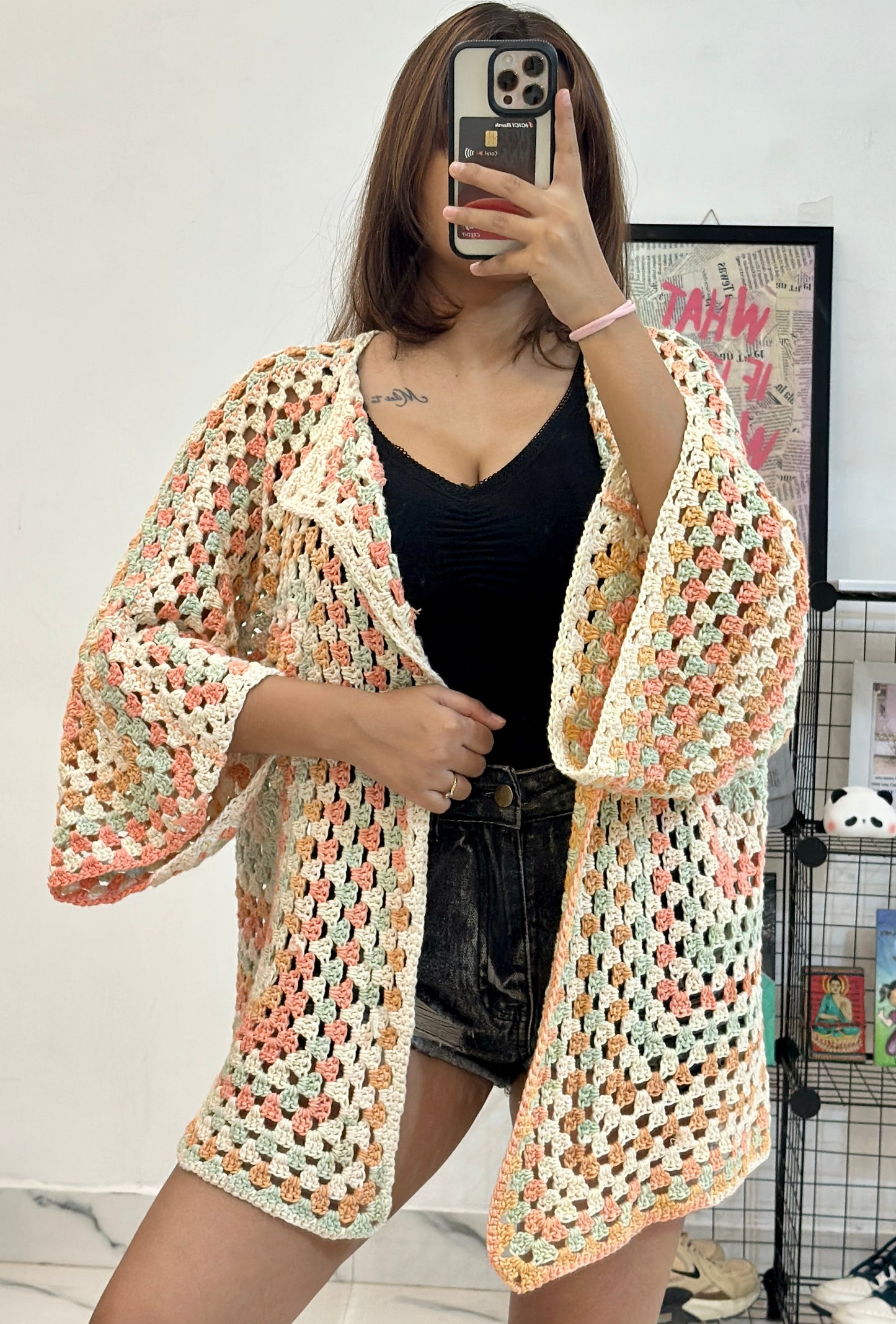 Oversized crochet shrug (46-48)