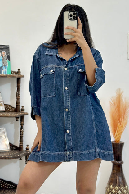 Oversized denim shirt (42-44)