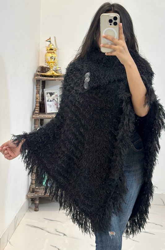 Korean furry poncho