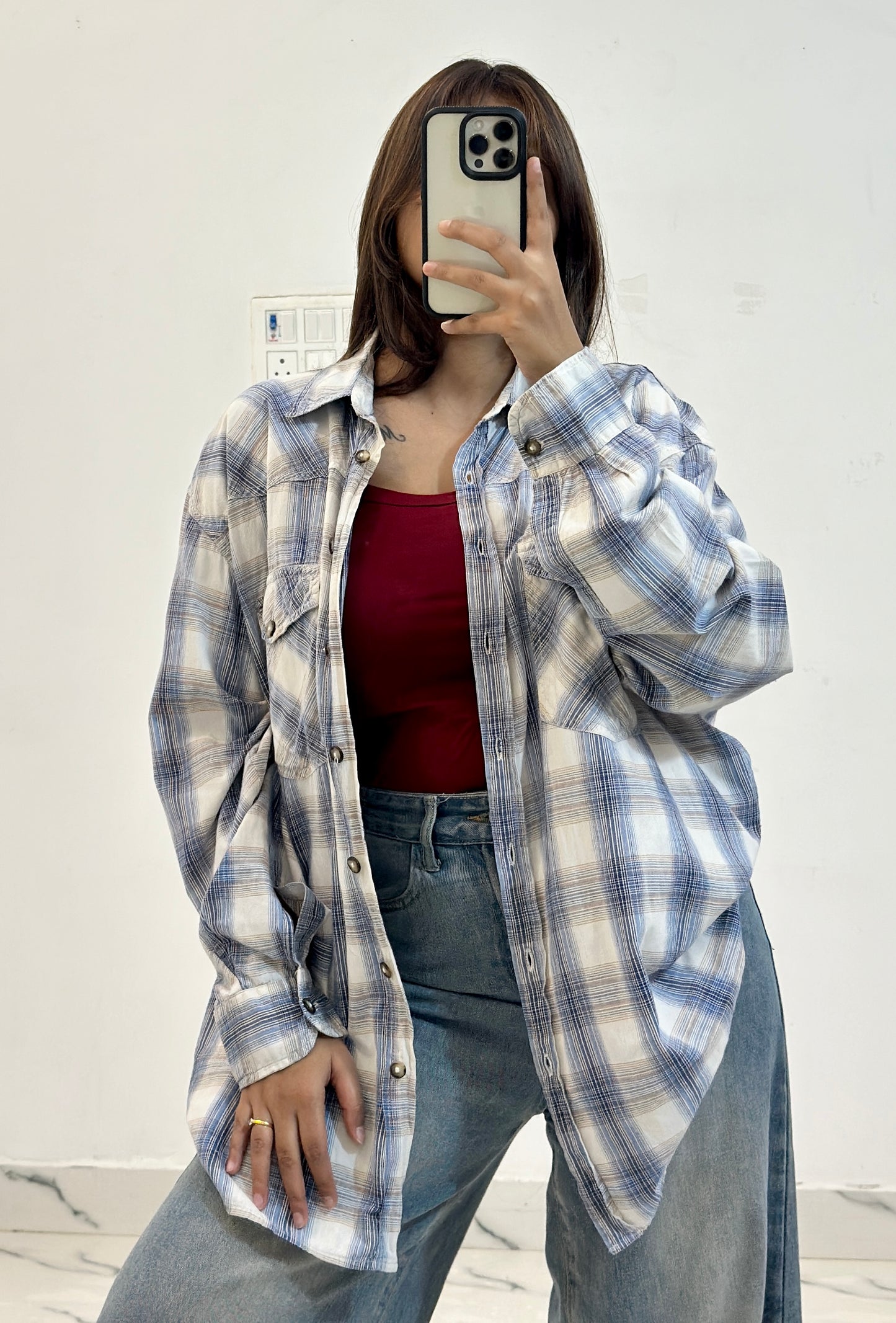 Oversized cotton shirt (42-44)