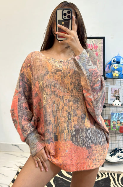 Oversized wollen top (freesize upto 48)