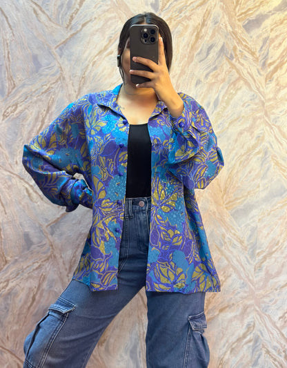 Printed oversized shirt