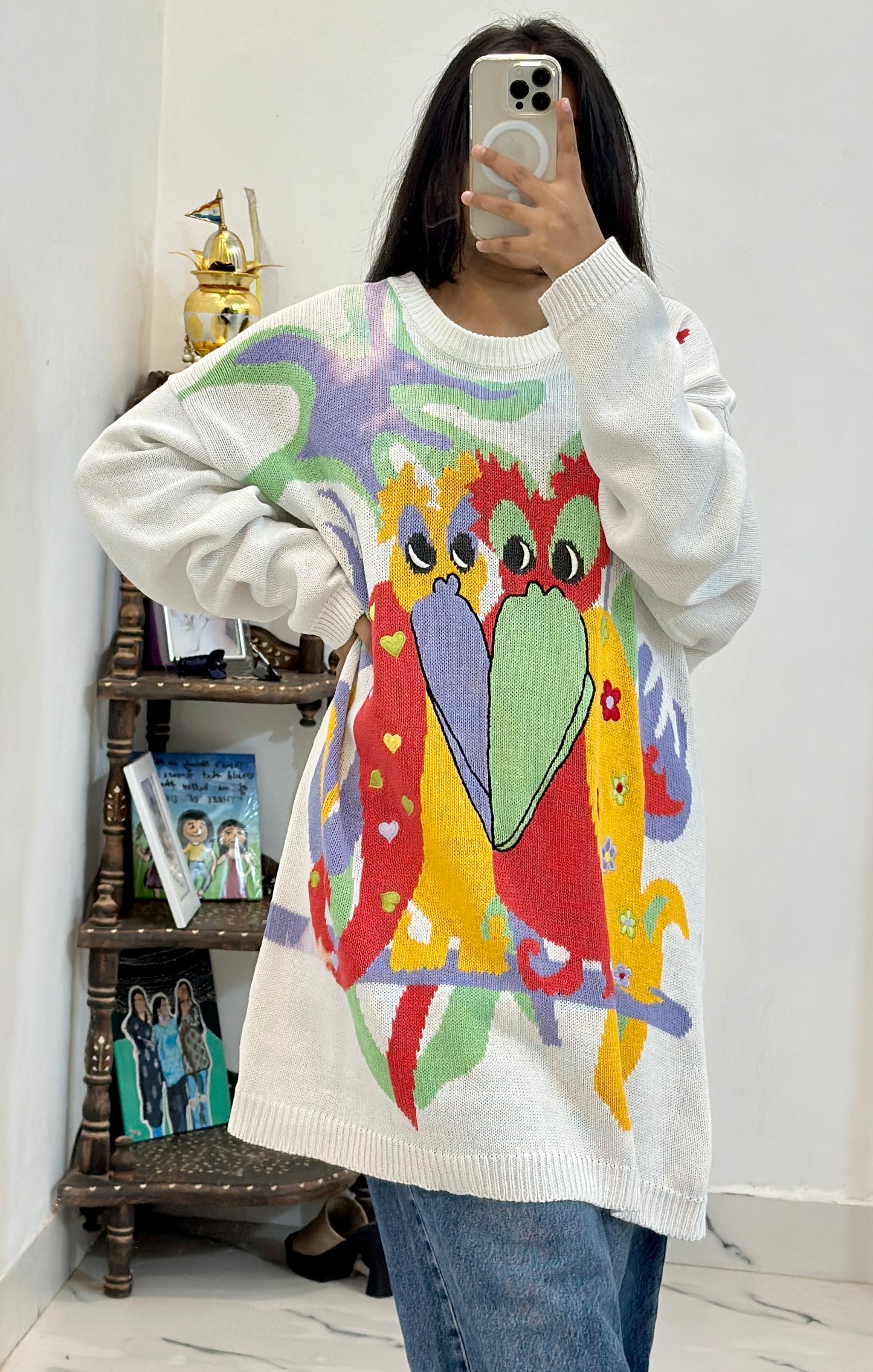 Long oversized Korean sweater (44-46)