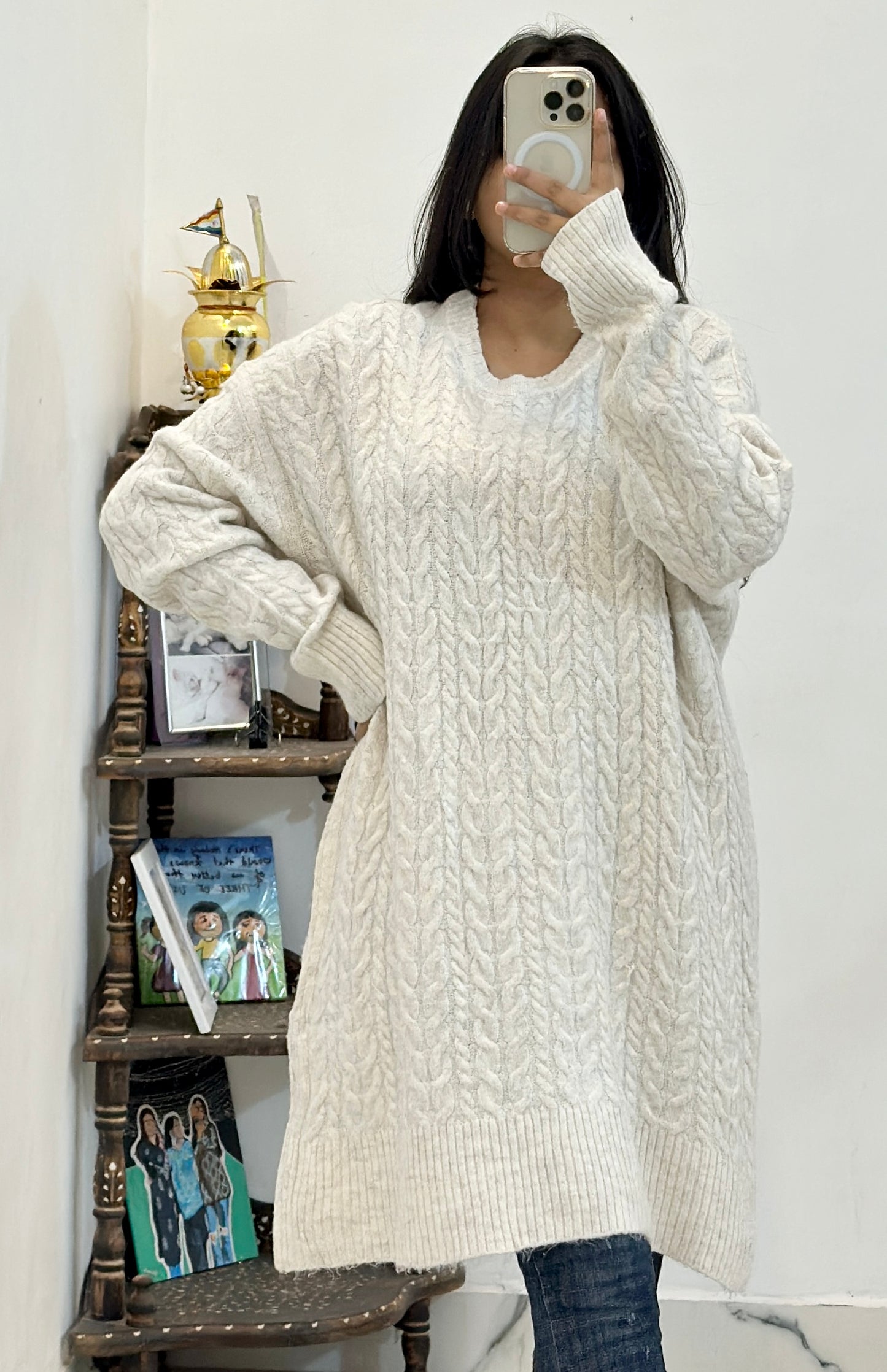 Oversized Korean long sweater (46-48)