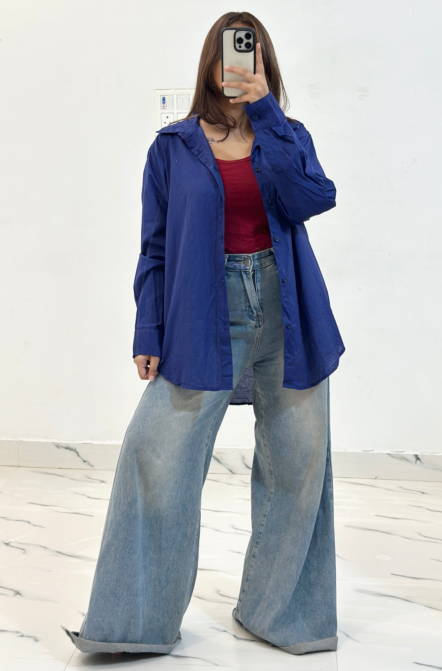Cotton oversized shirt (40-42)