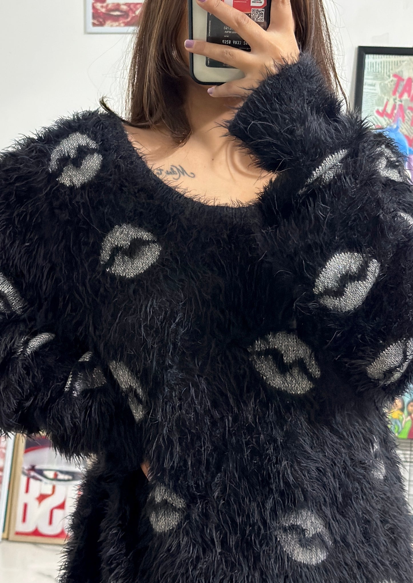 Pretty oversized furry sweater (46-48)