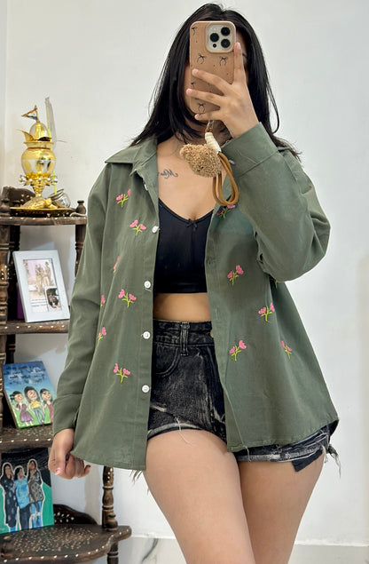 cotton embroidery shirt (34-36)