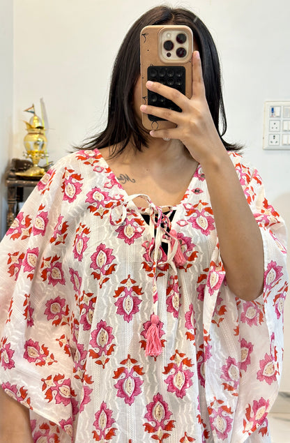 Pretty cotton kaftan (freestyle upto 46)