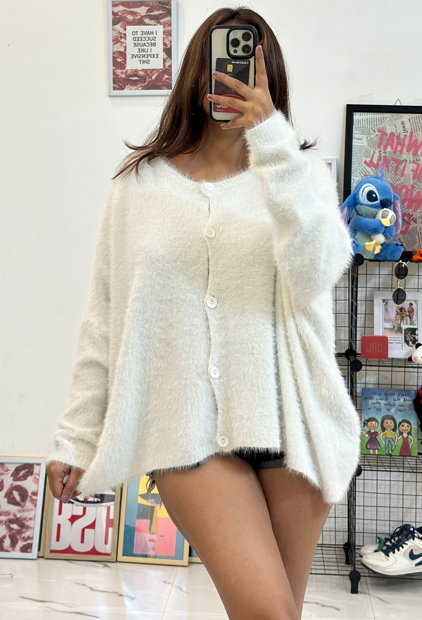 Oversized furry cardigan (48-50)