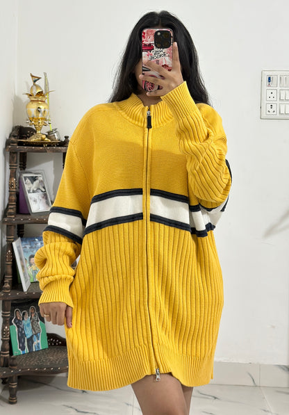 Oversized Korean zipper sweater (46-48)