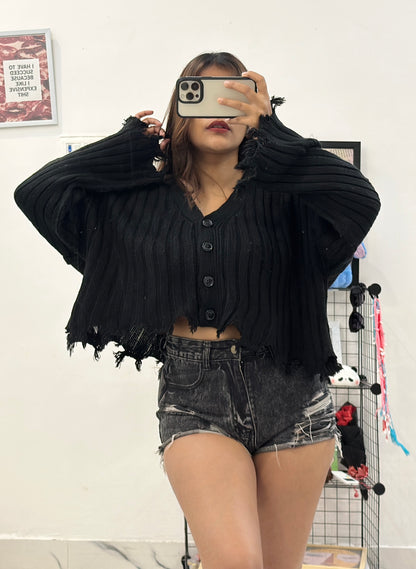 Oversized Korean cardigan (freesize upto 50)