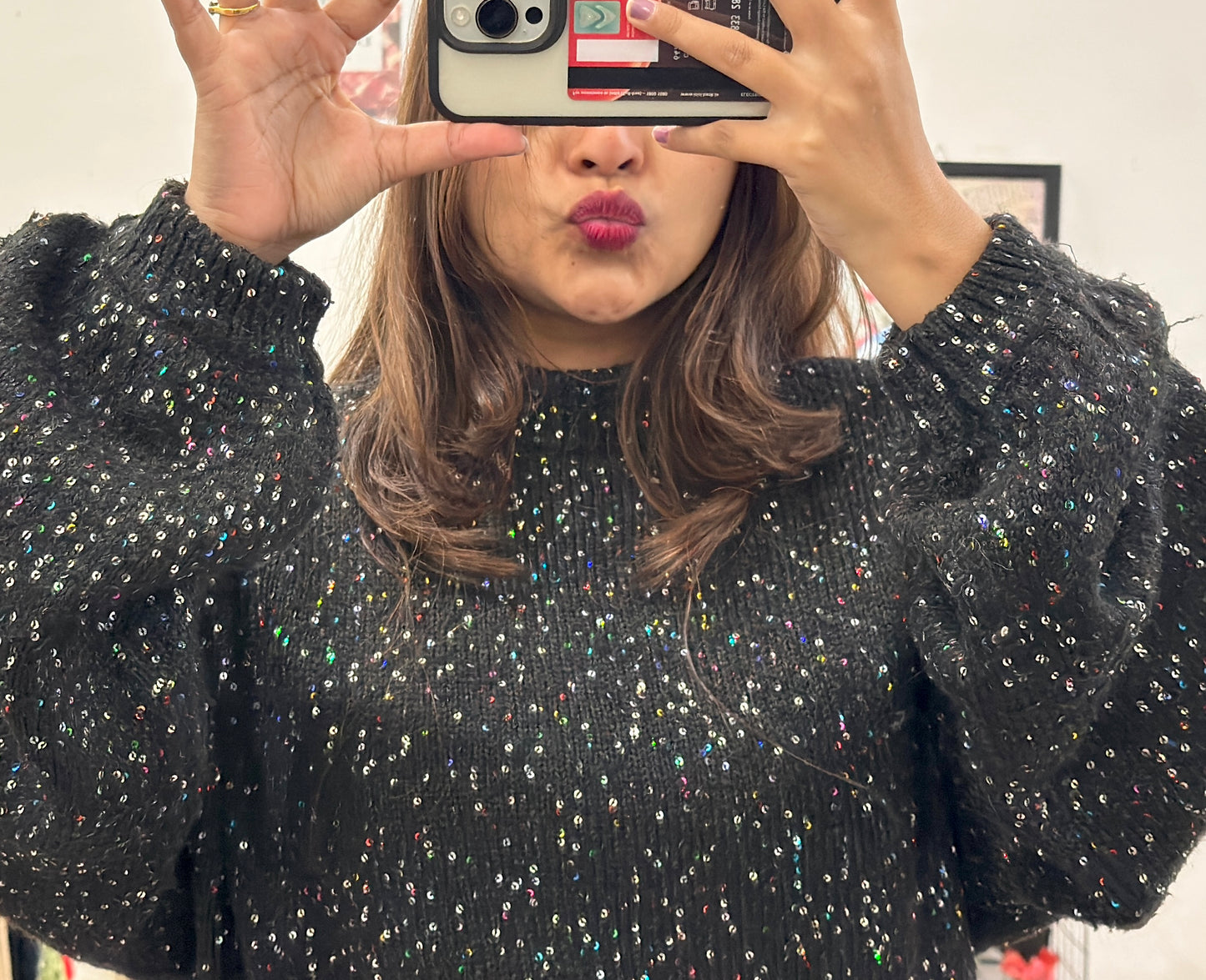 Oversized sequin sweater (46-48)
