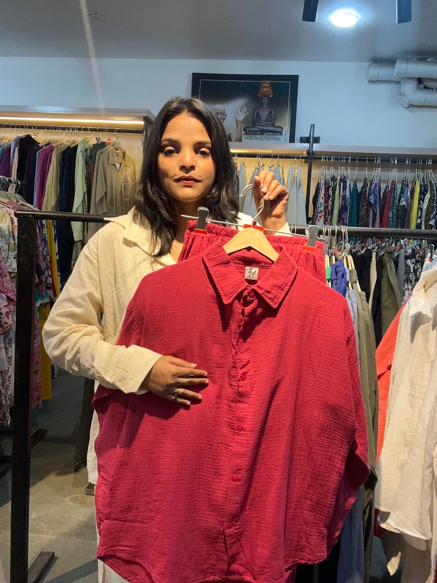 Pretty freesize cotton Cordset (upto 40-44)