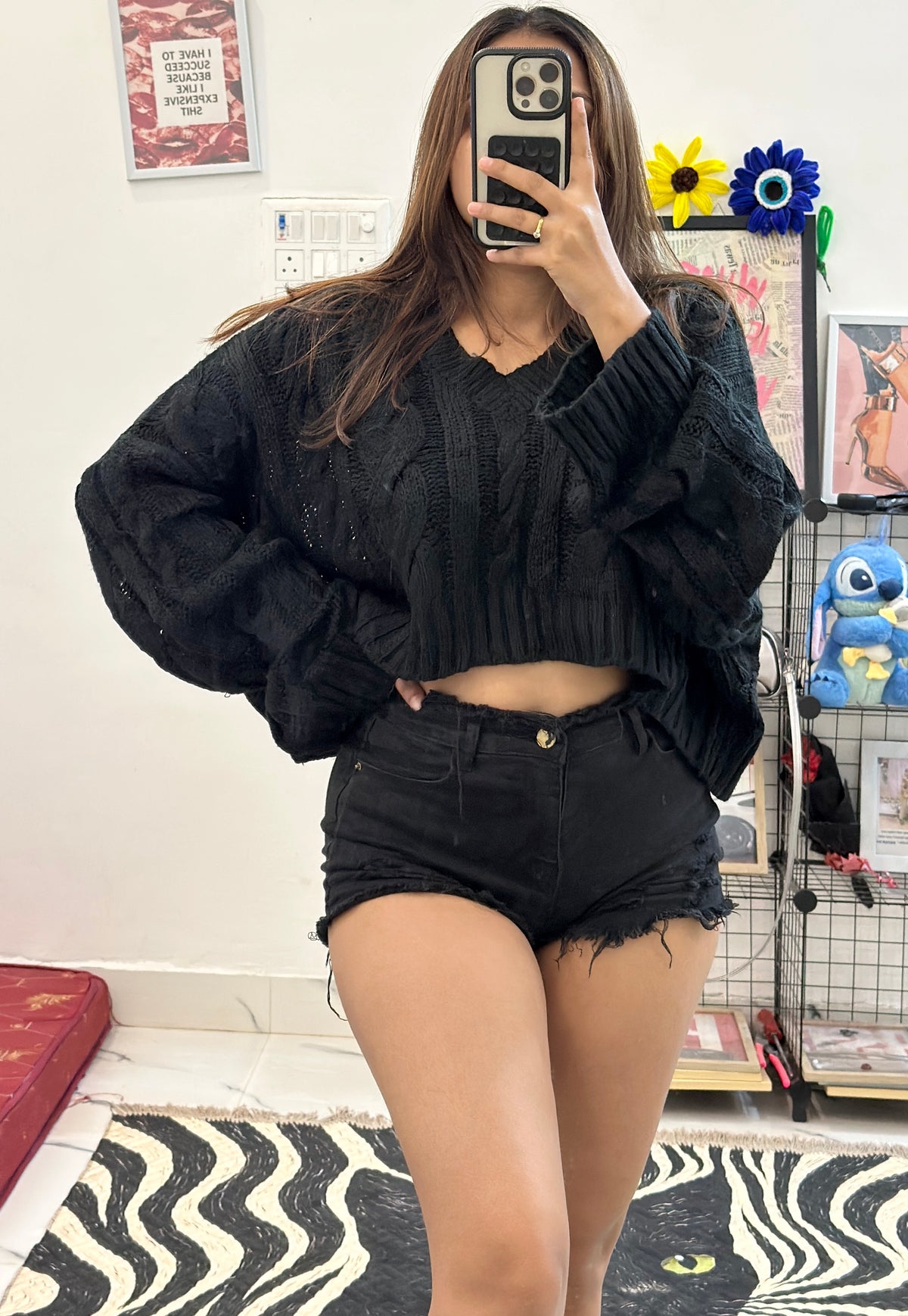 Oversized crop sweater (freesize 50+)