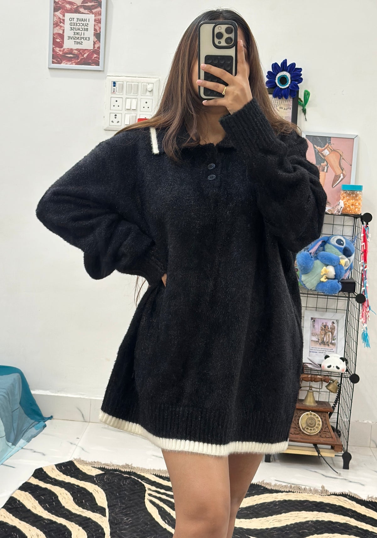 Oversized furry sweater 42-46