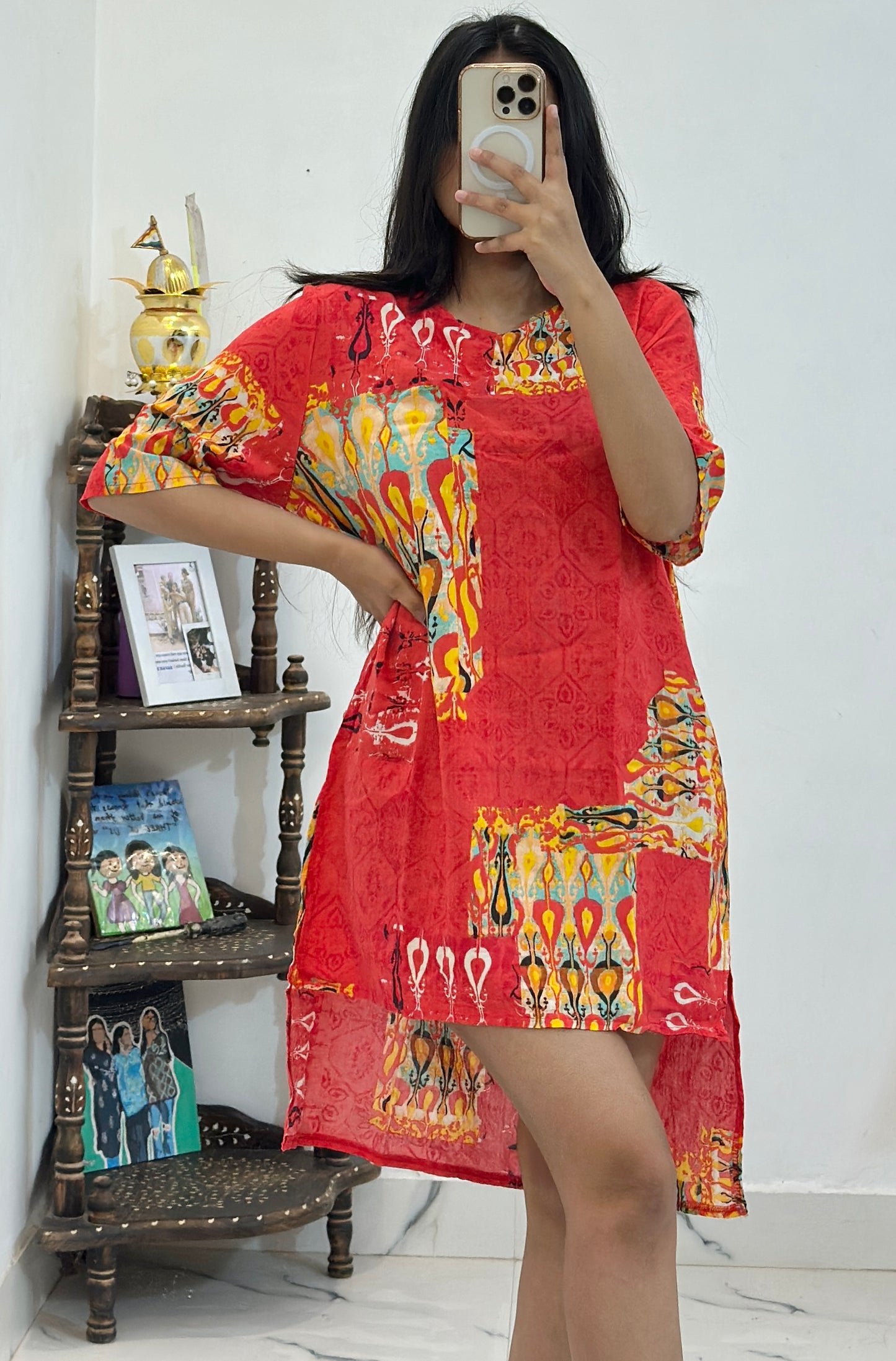 Cotton long top (38-40)