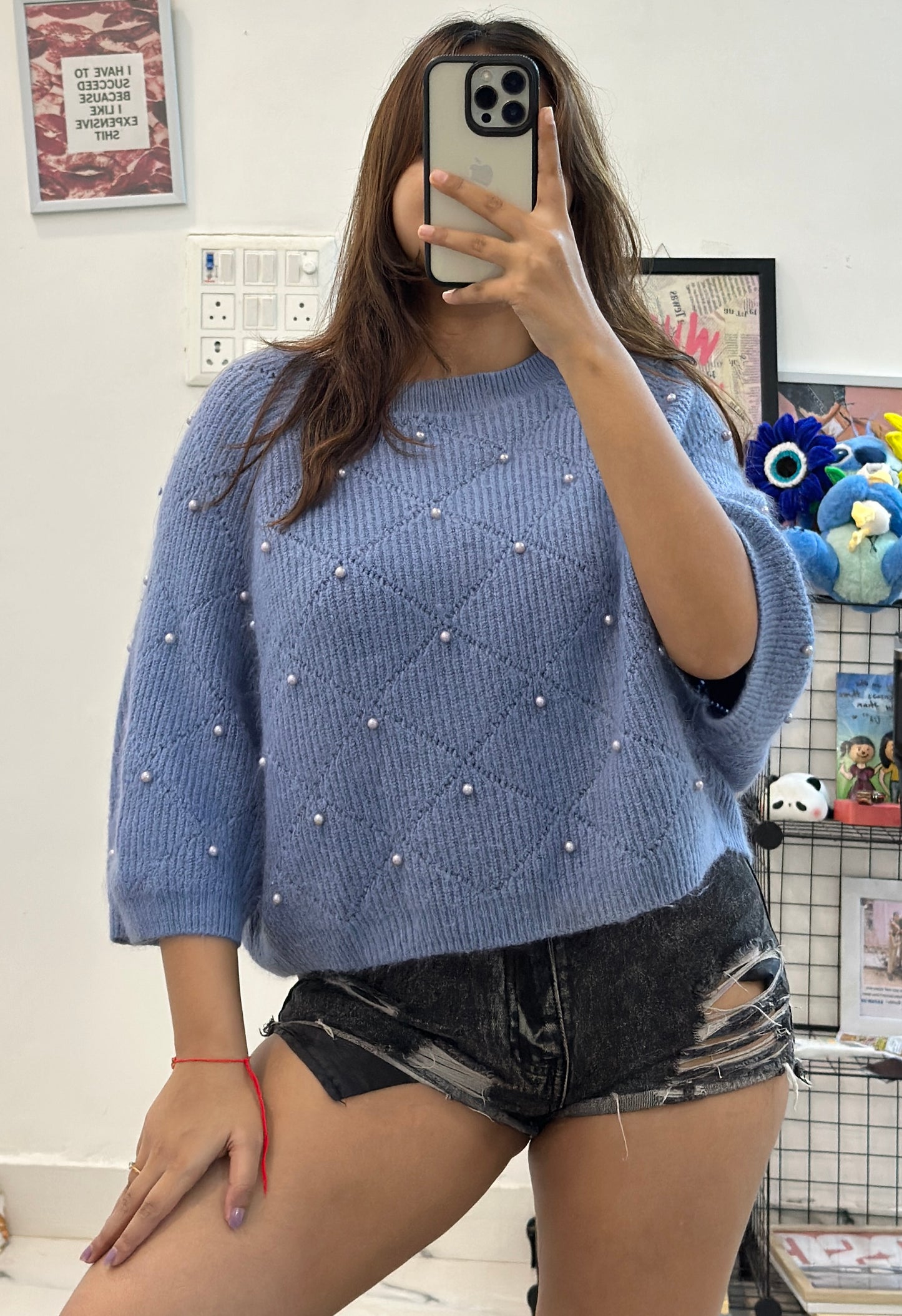 Oversized pearl sweater (46-48)