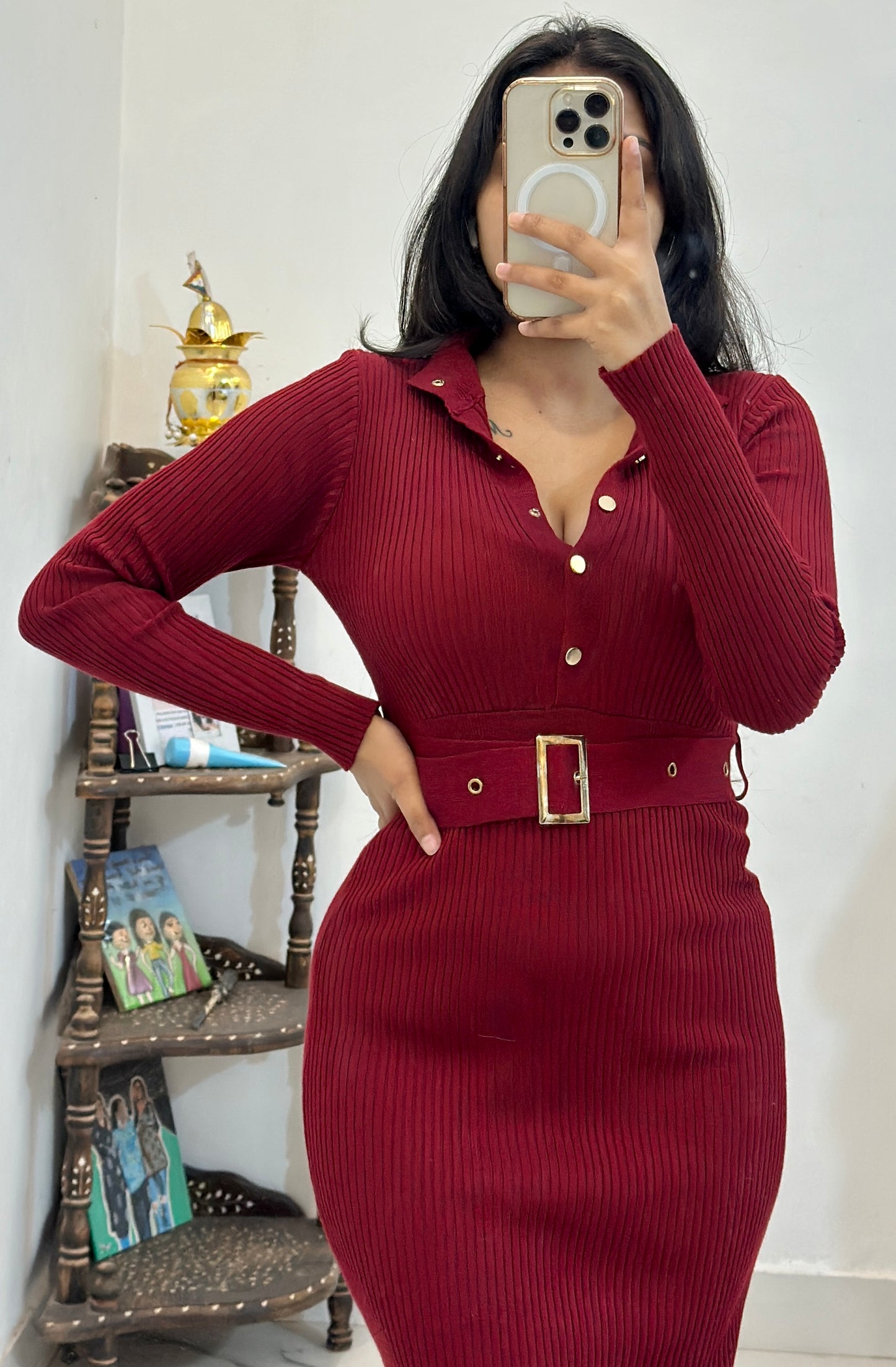 pretty red dress (34-36)