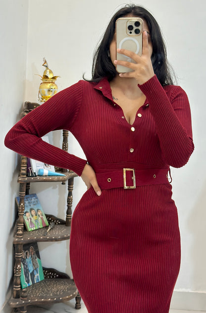 pretty red dress (34-36)