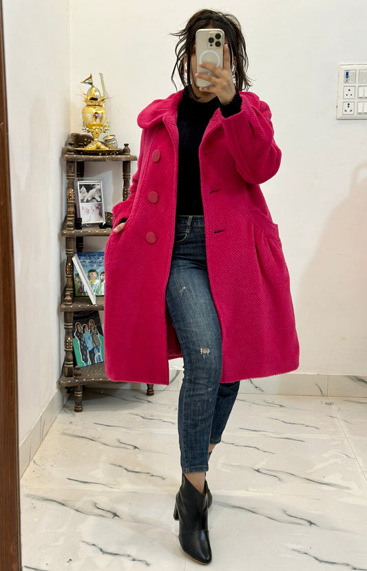 Woollen long coat (34-36)