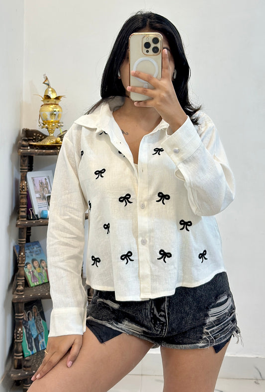 Linen embroidered shirt (32-34)