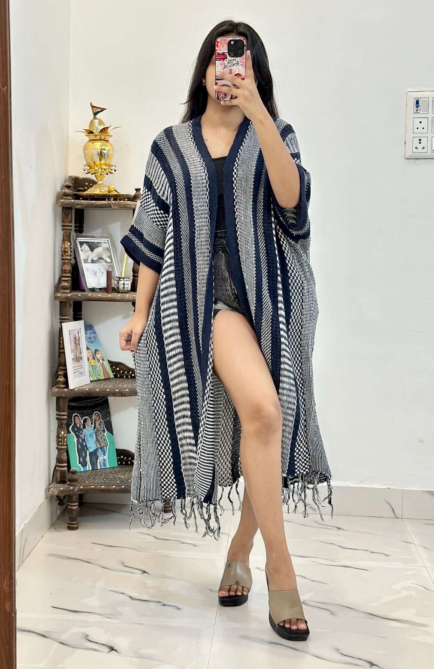 Oversized freesize woollen long pullover freesize