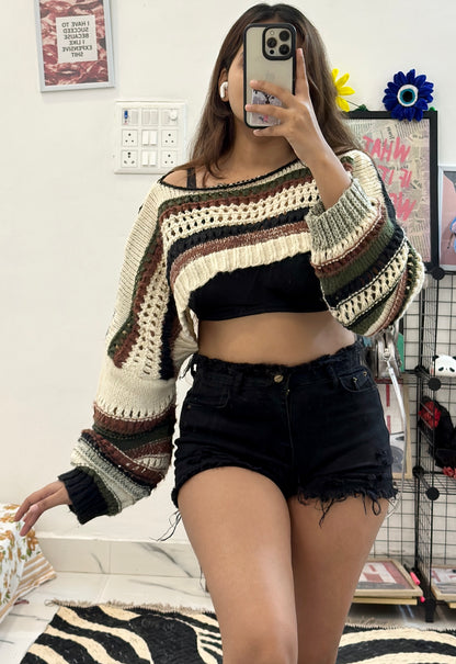 Oversized crochet pullover (freesize)
