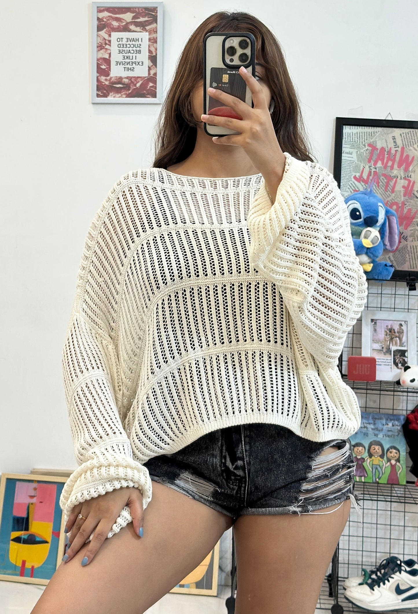 Oversized crochet top (46-48)