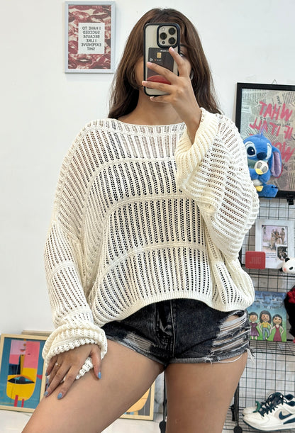 Oversized crochet top (46-48)