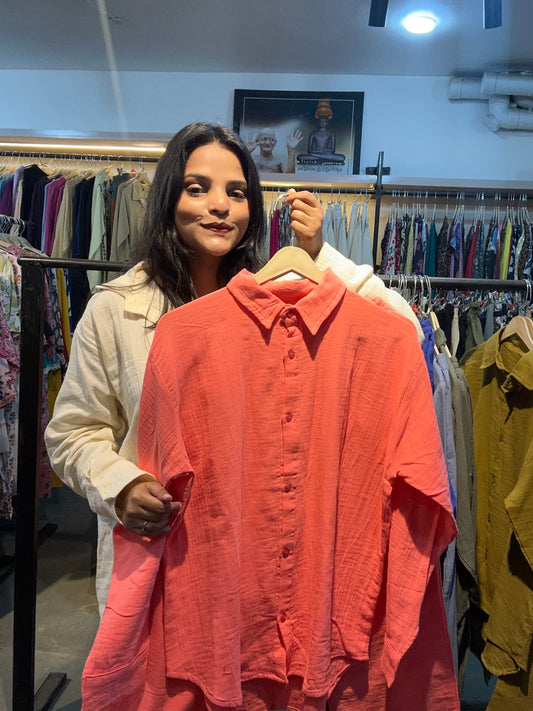 Pretty freesize cotton Cordset (upto 40-44)