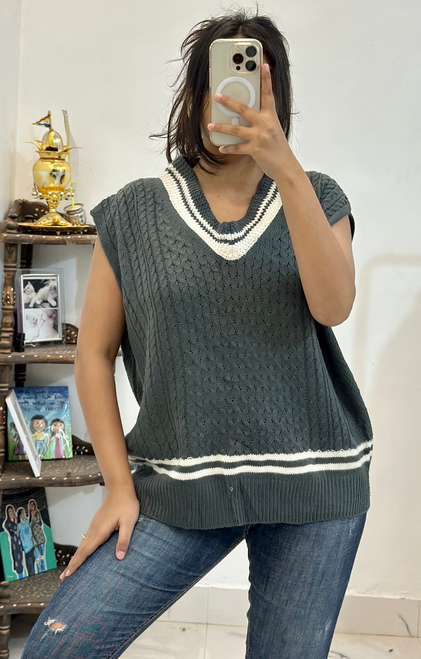 Korean oversized vest (42-44)