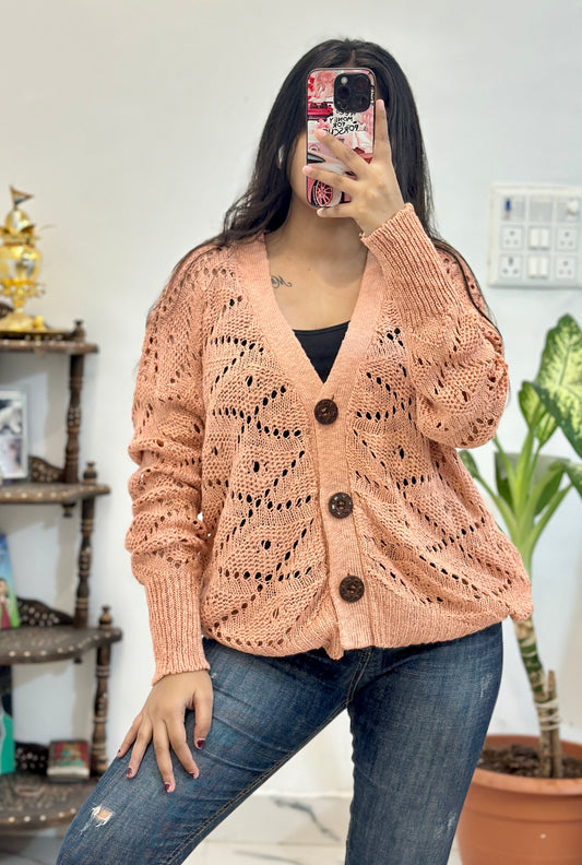 Oversized Crochet cardigan (upto 46)