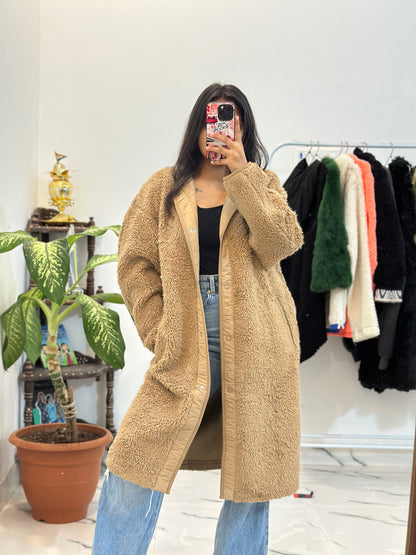 Oversized furry long jacket (46-48)