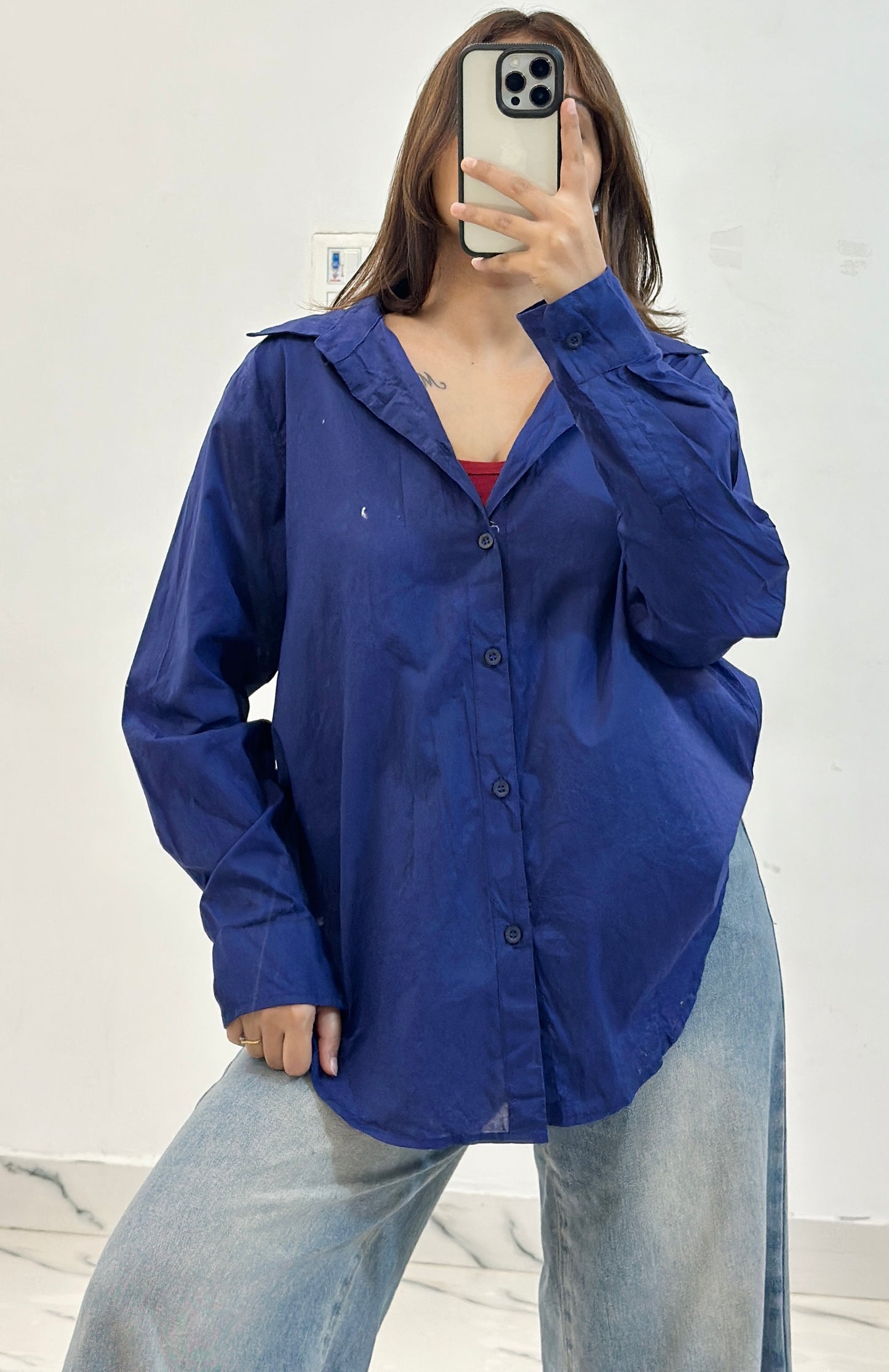 Cotton oversized shirt (40-42)