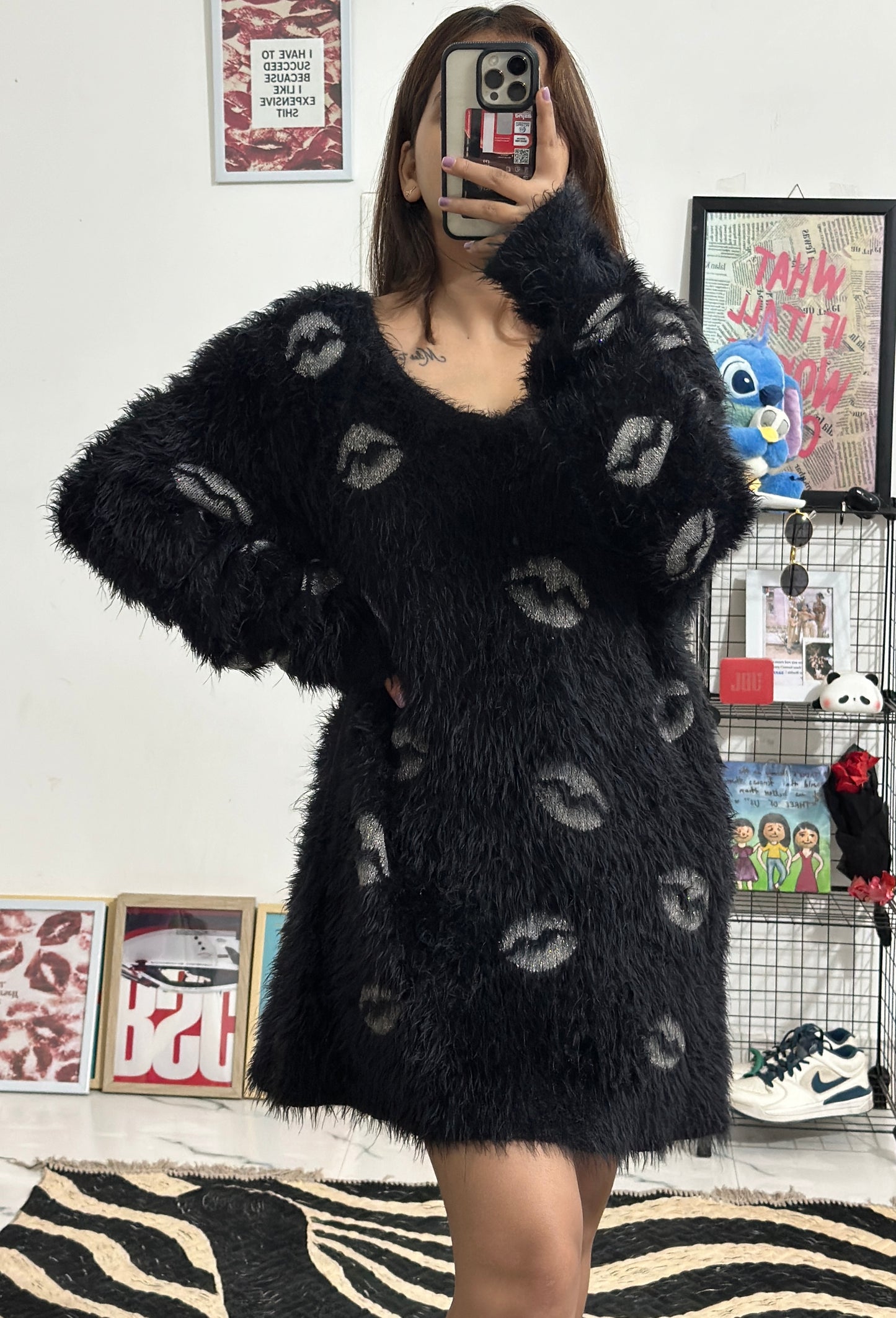Pretty oversized furry sweater (46-48)