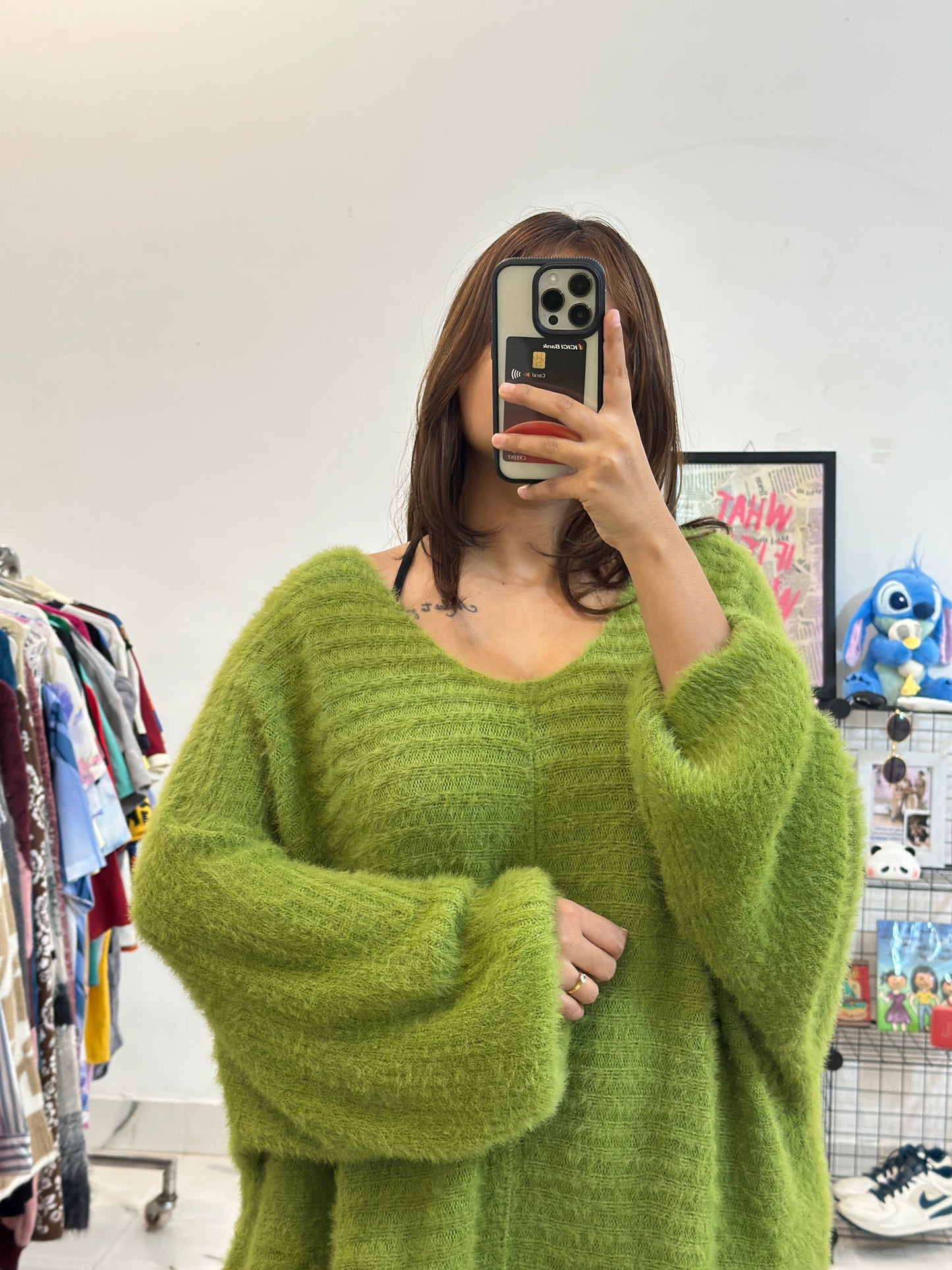 Heavy long furry pullover (50-52)
