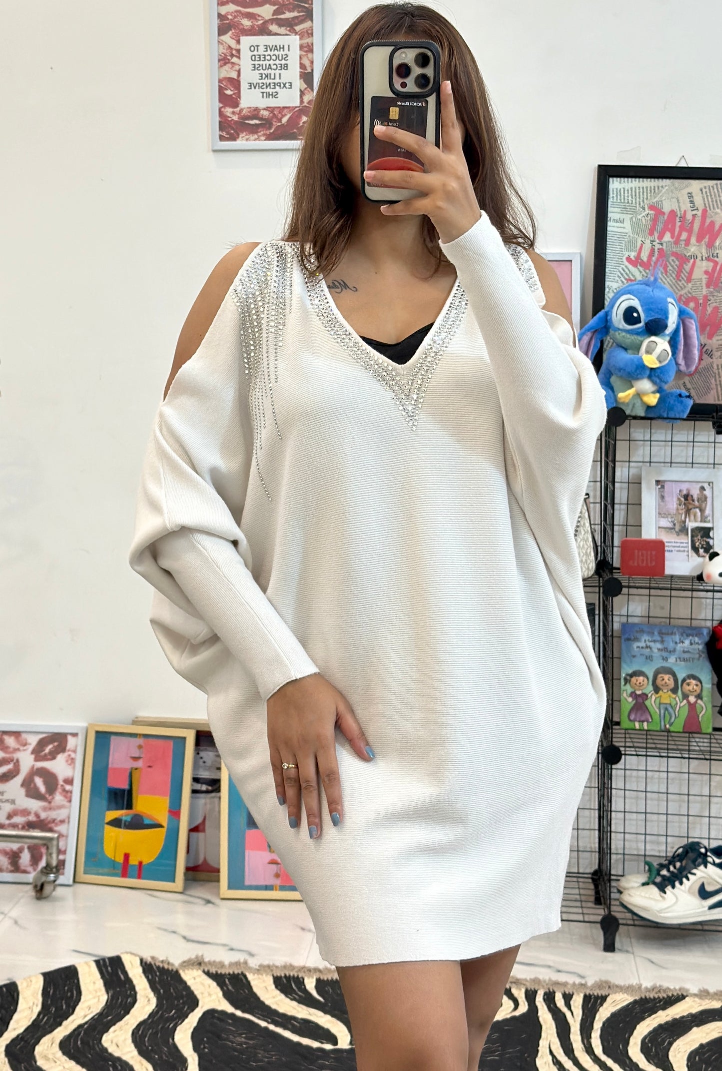 White oversized sweater (44-46)