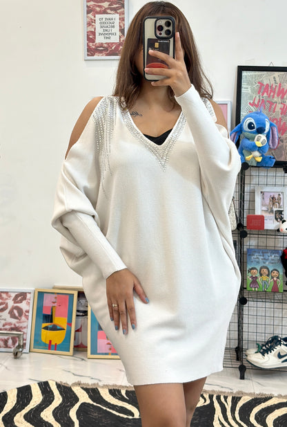 White oversized sweater (44-46)